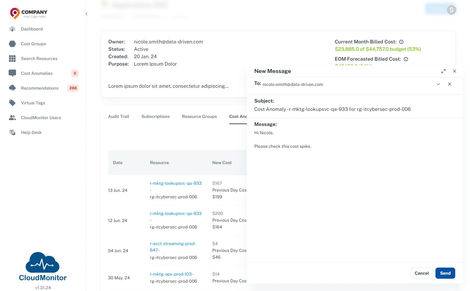 This will notify the assignee via Teams Bot and Email