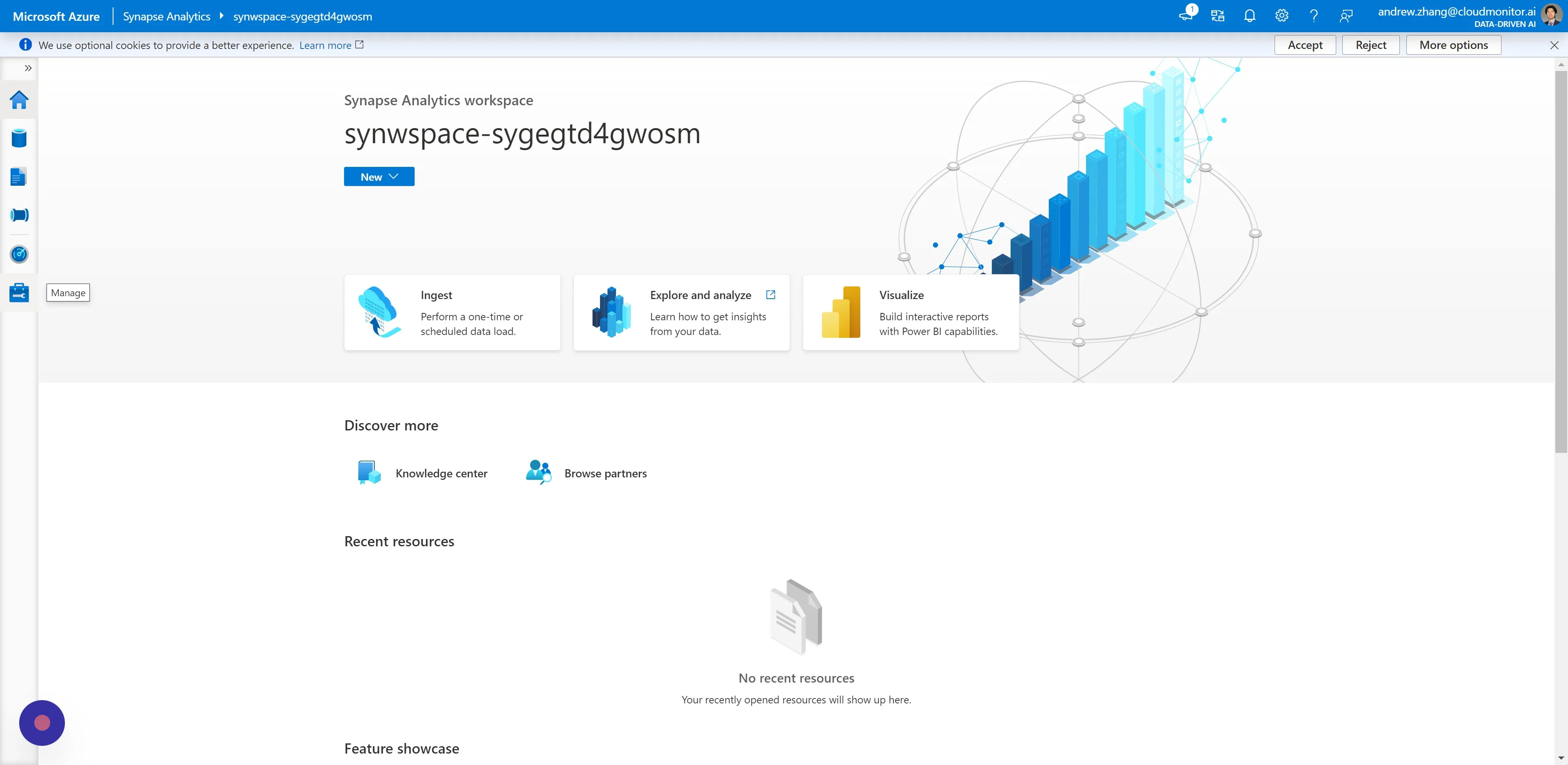 Click on the "Manage icon" on the left sidebar