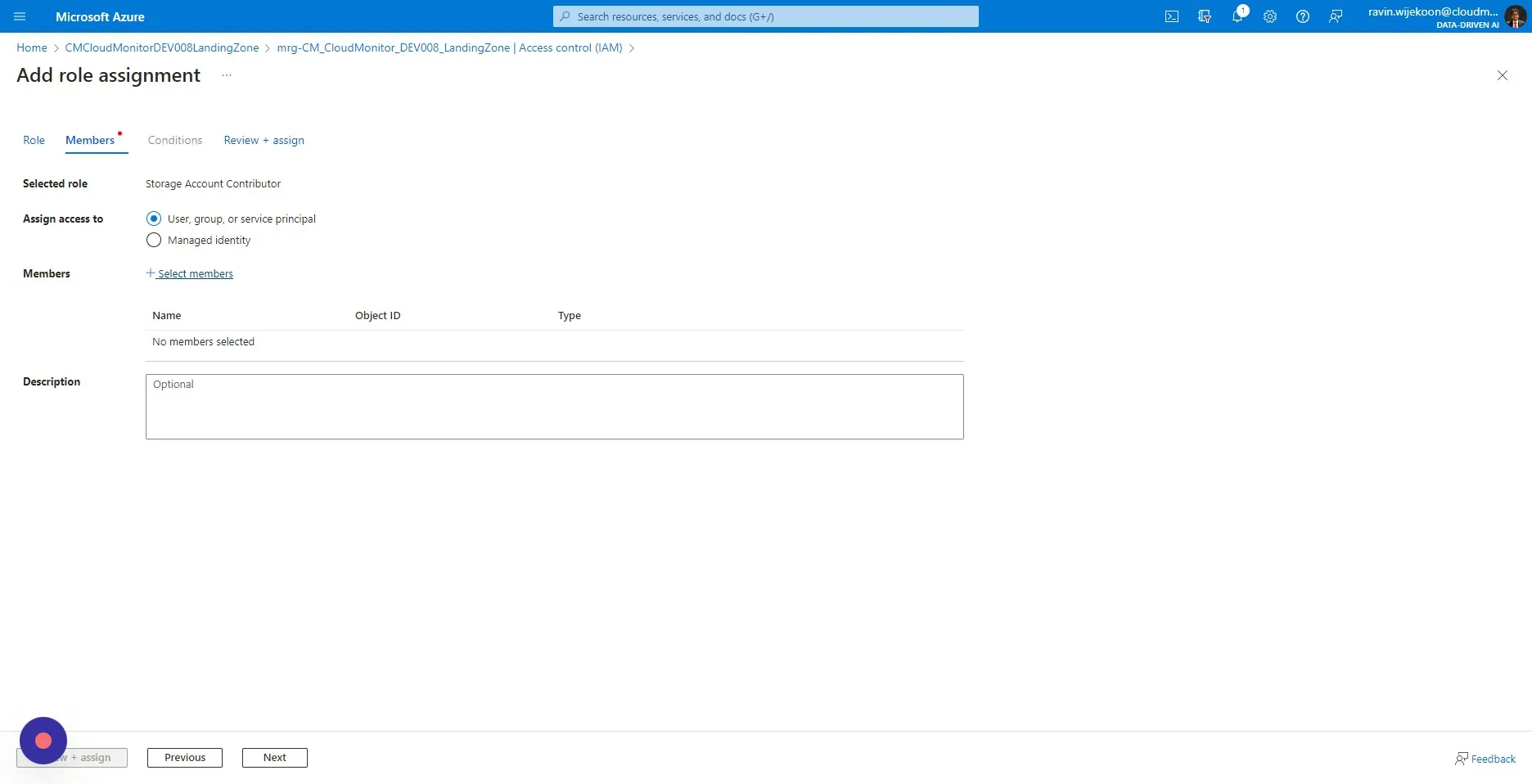 Click "Select members"