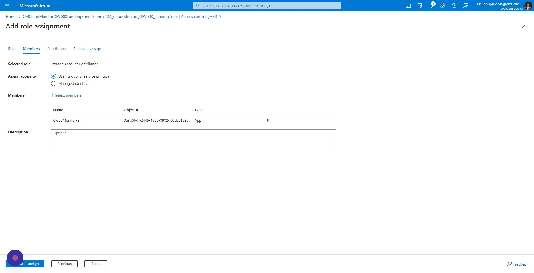 Click "Review + assign"