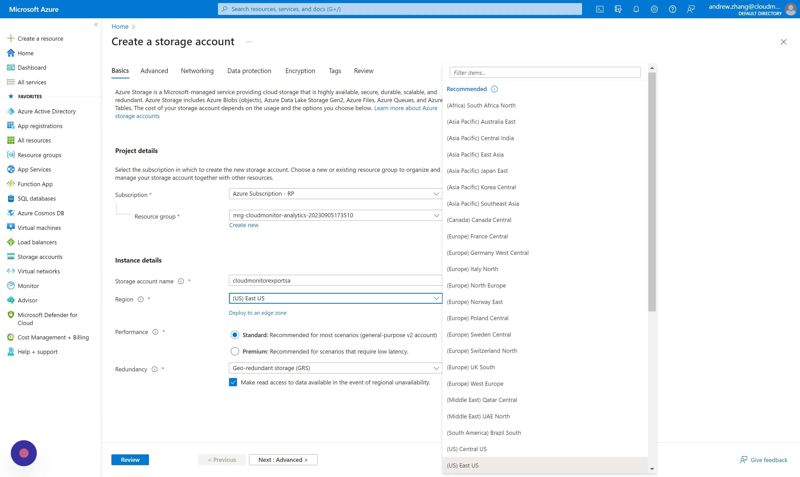 To avoid paying egress fees select the same region that contains the CloudMonitor engine