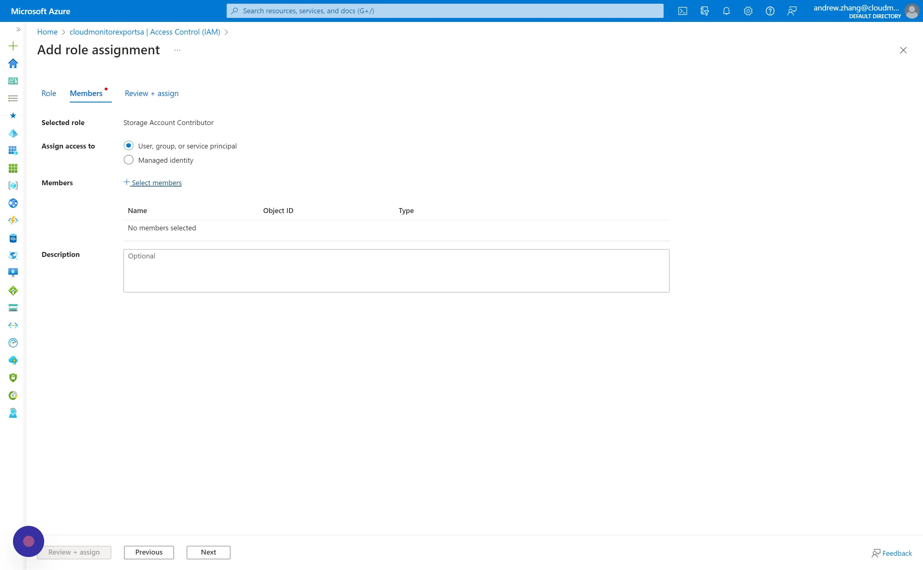 Switch to the Members tab, and click "Select members"
