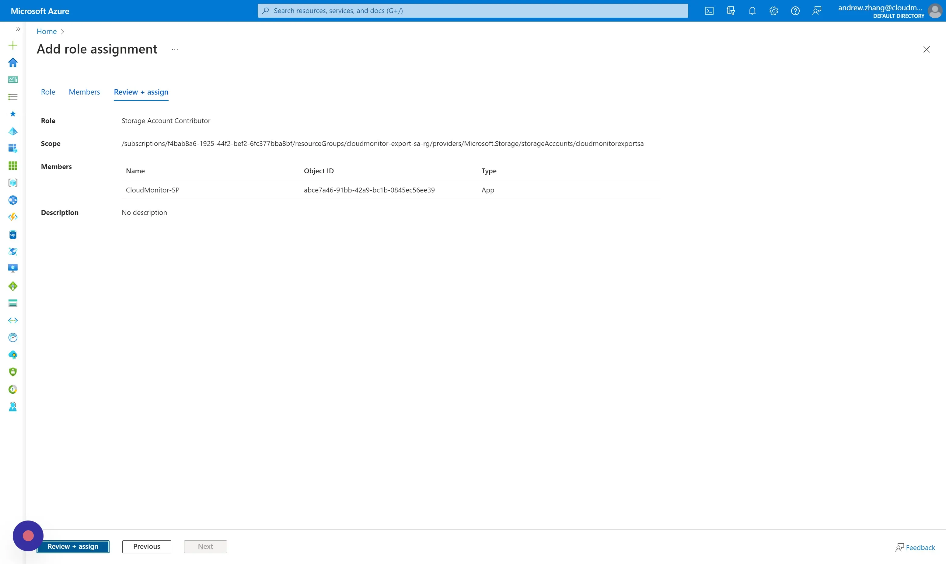 Switch to the Review + assign tab and "Review + assign"
