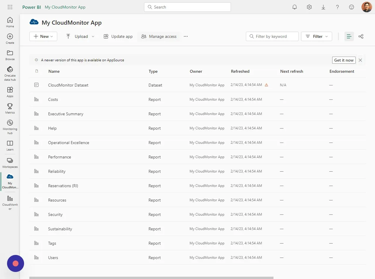 Click "Manage access" on the workspace page