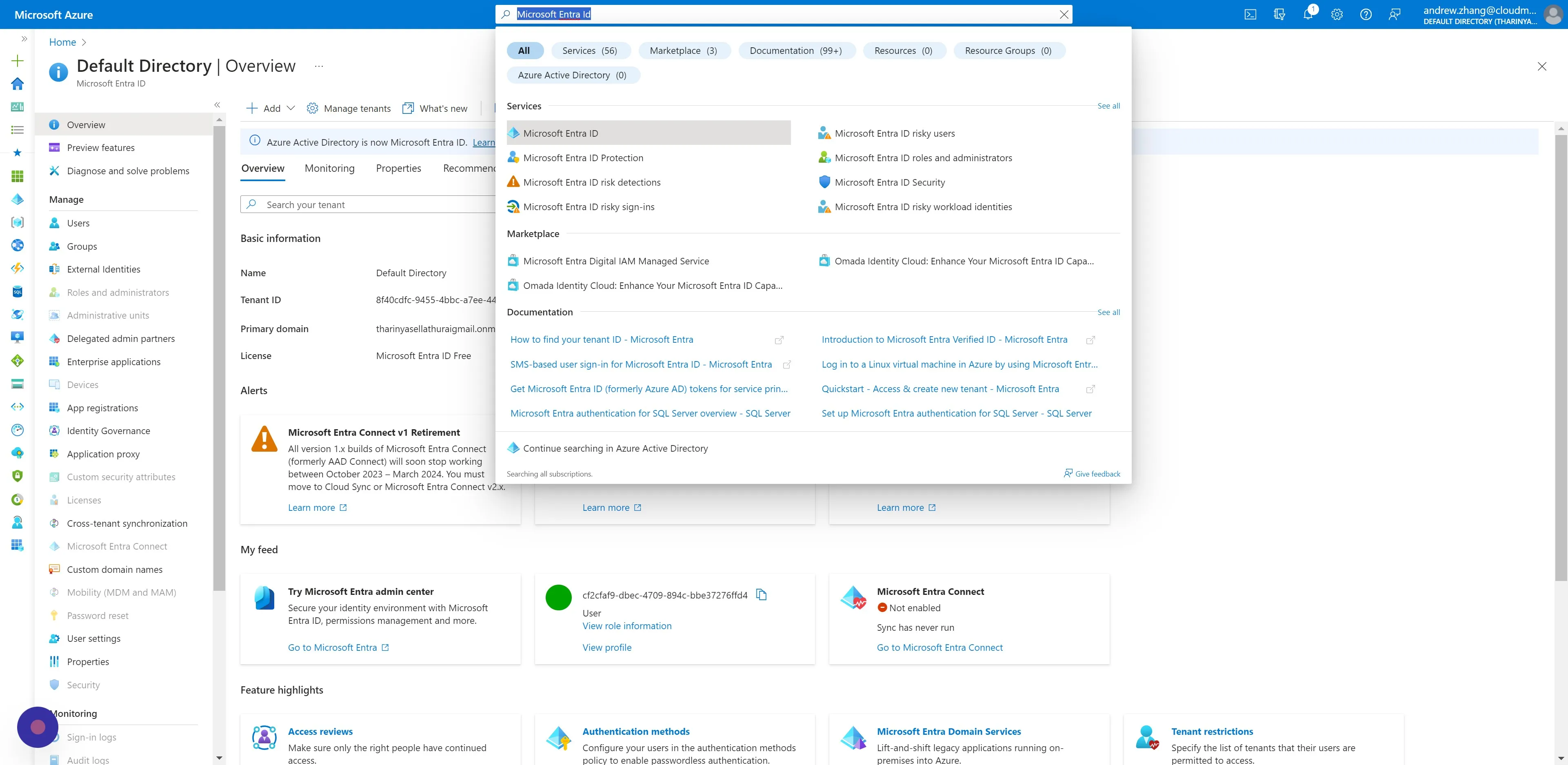 Navigate to "Microsoft Entra Id" (formerly known as Azure AD)