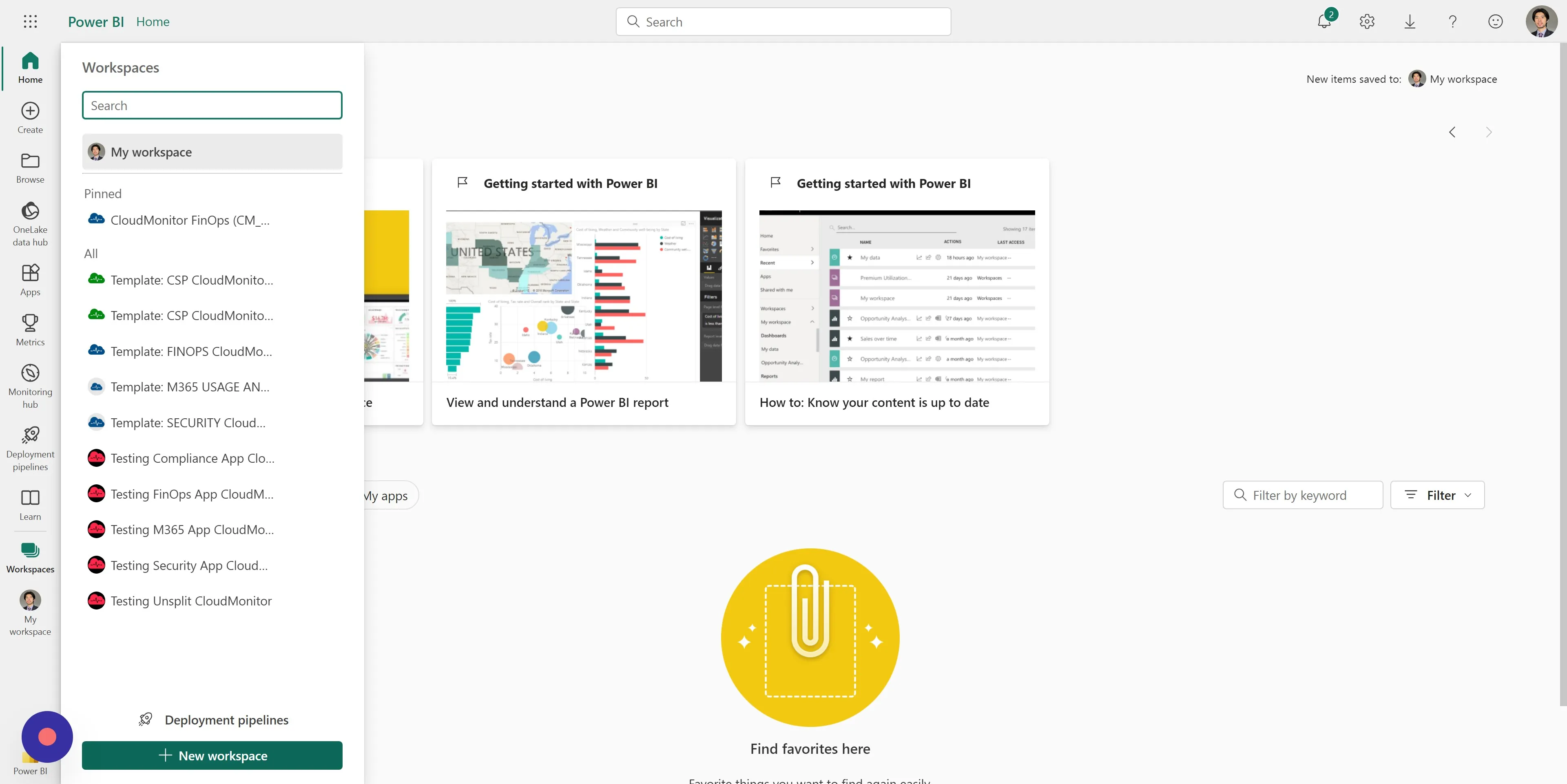 Then click 'New Workspace.'