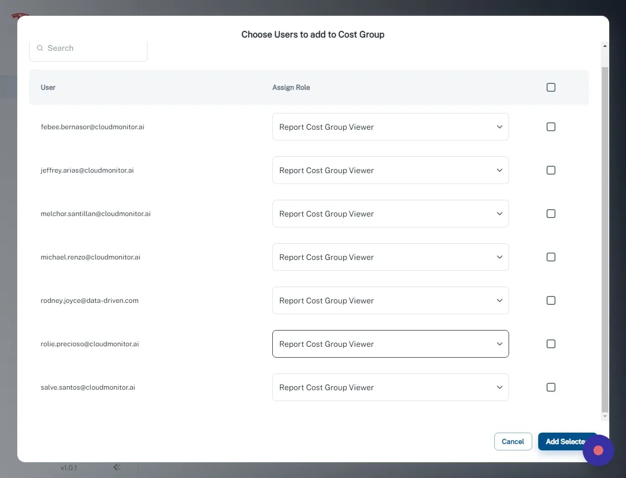 Select "Report Cost Group Viewer"