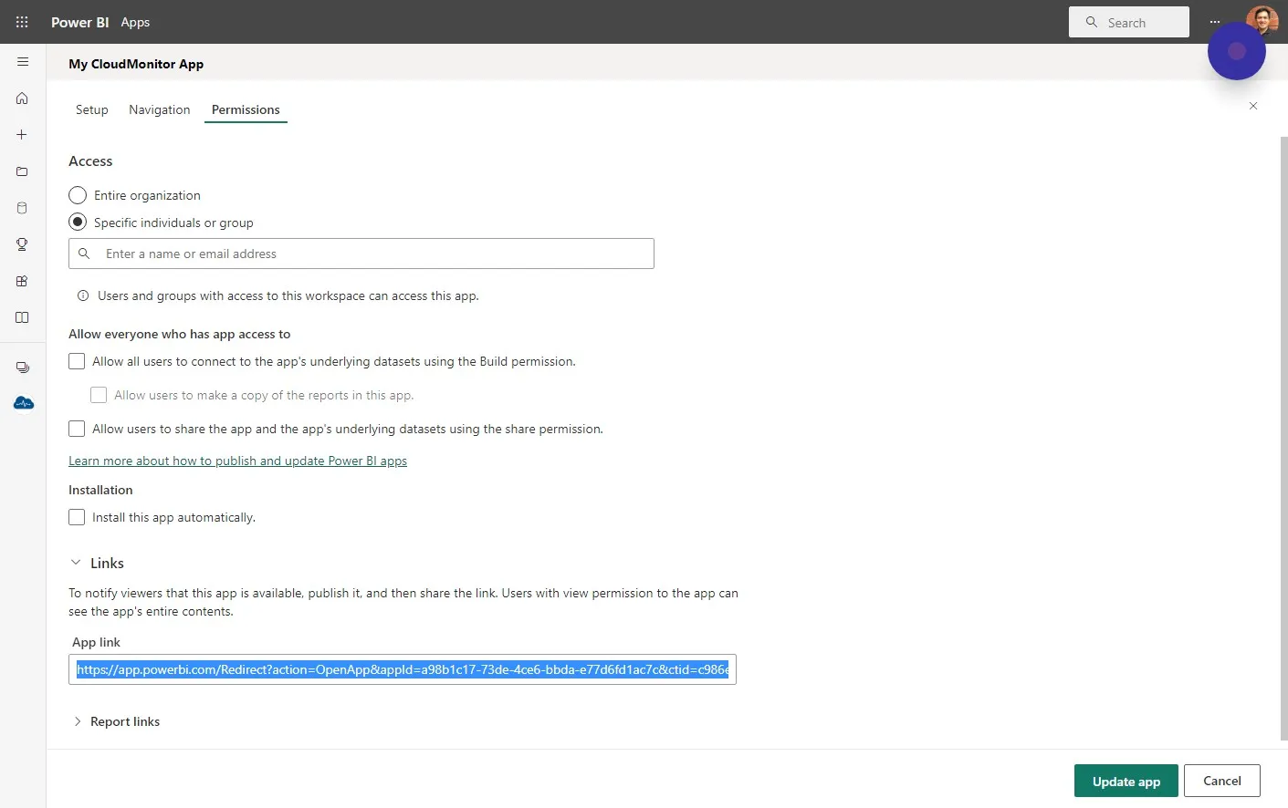 You can now share and send this link to your new members