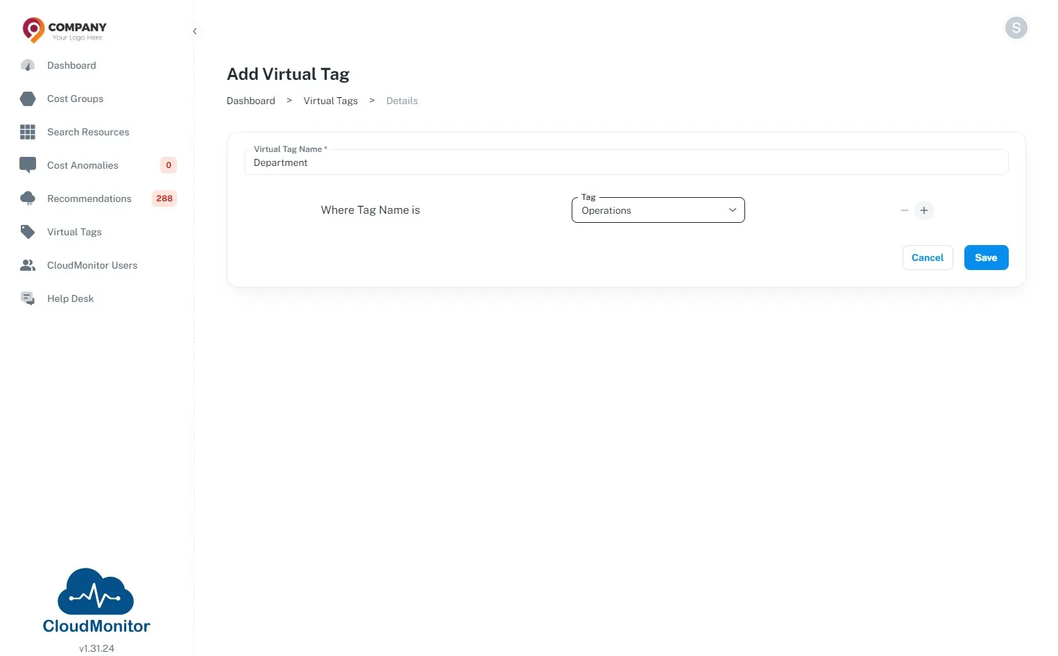 Users can click this button to add other tags as well