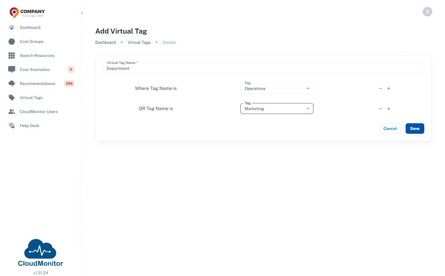 Click "Save" after adding all the wrong tag names